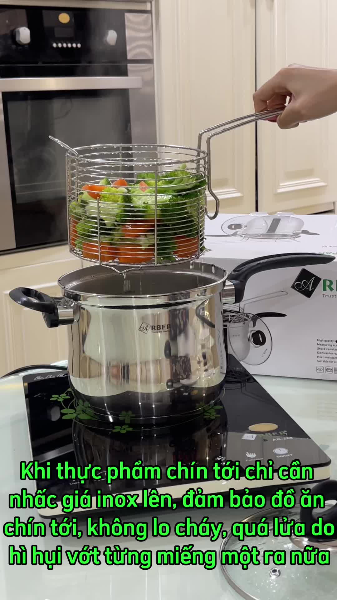 Sợ nấu ăn dầu mỡ, vất vả? Đã có 👉 Nồi/Quánh chiên ngập dầu inox cao cấp ARBER AN02VH. Nồi