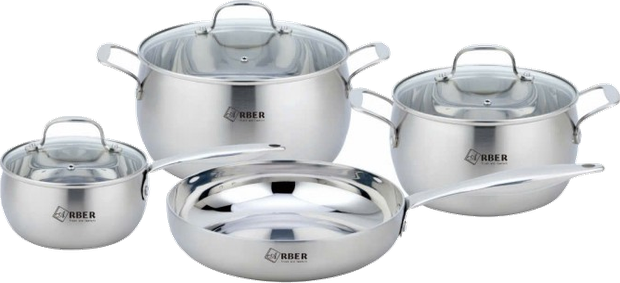 Bộ nồi inox đáy liền Arber AN-legend