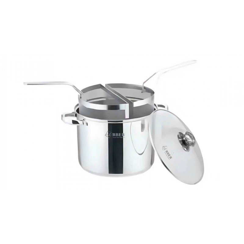 Nồi inox chiên ngâp dầu, kèm giỏ vớt 2 ngăn Arber AN-05VH