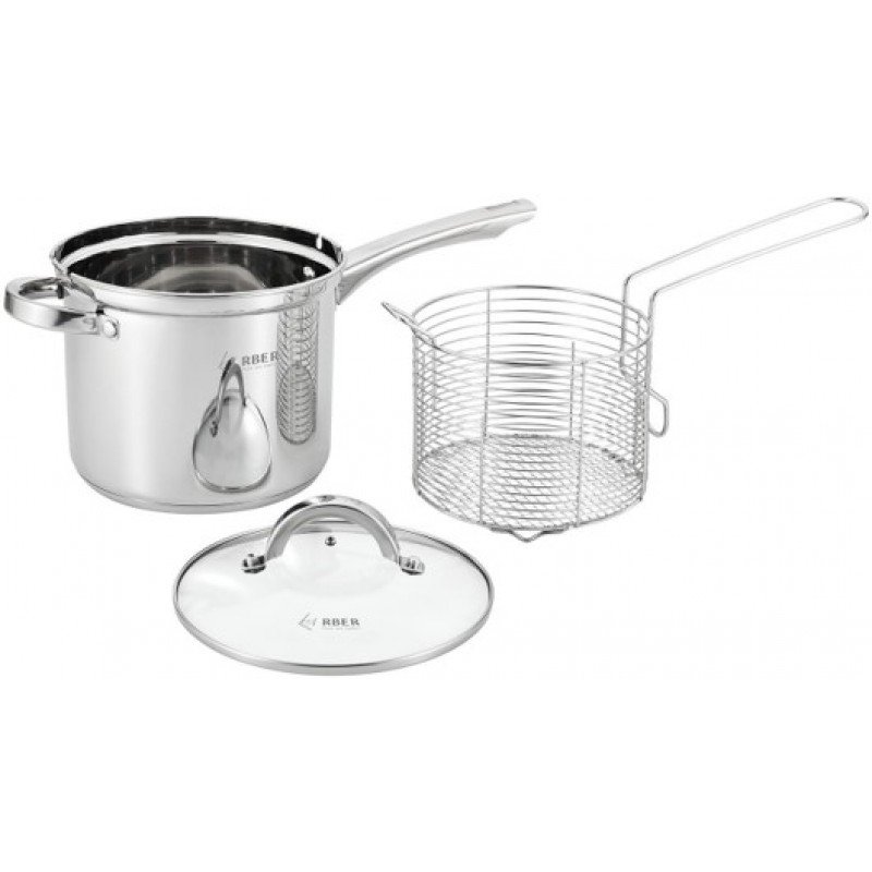 Quánh inox chiên ngâp dầu, kèm giỏ inox AN-01VH